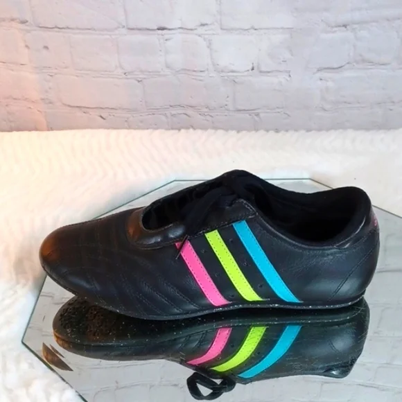ADDIDAS Woman Black & Rainbow Athletic  Sneakers 9M‎ - Picture 7 of 9